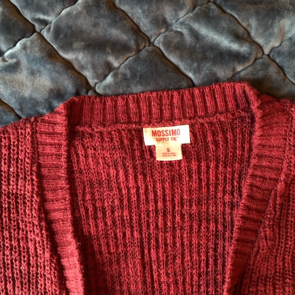 CLEARANCE Red Cardigan Sweater - Picture 2 of 6